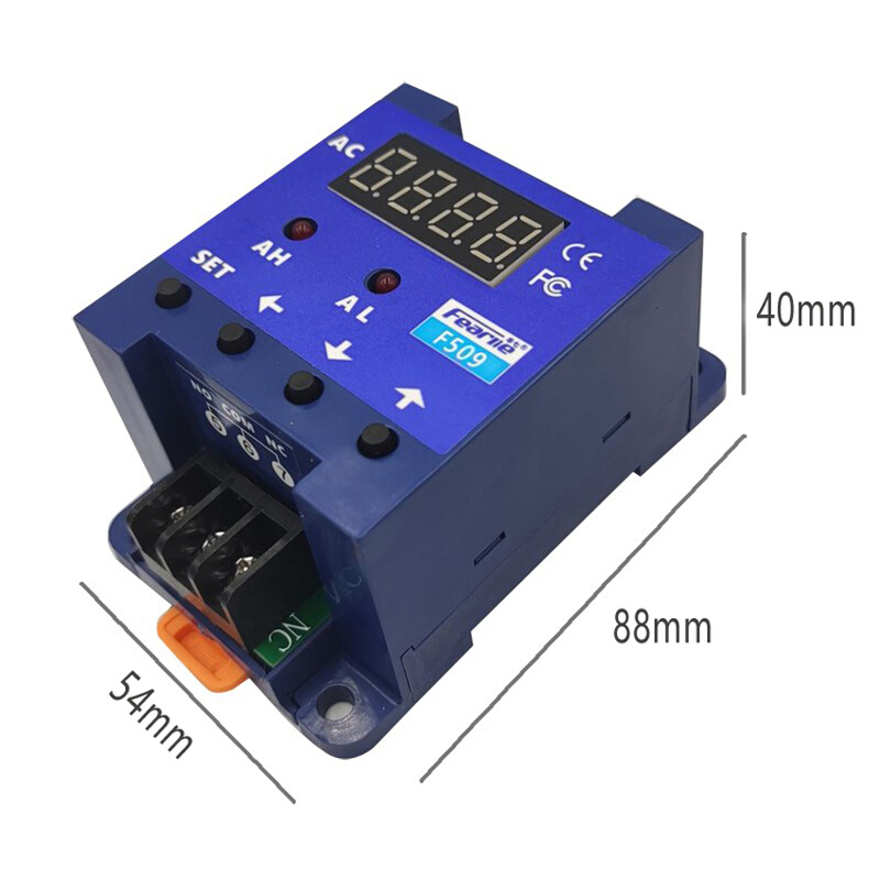 f509交流智能数显表电流表上限过载报警检测继电器大小控制器仪表