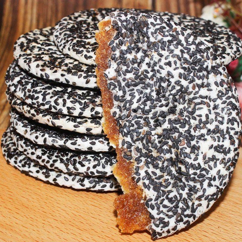 正宗芝麻饼10只/装横县特产芝麻饼红薯蓉味手工黑芝麻薄脆年货,淘宝优惠券,粉丝福利购,淘宝优惠卷