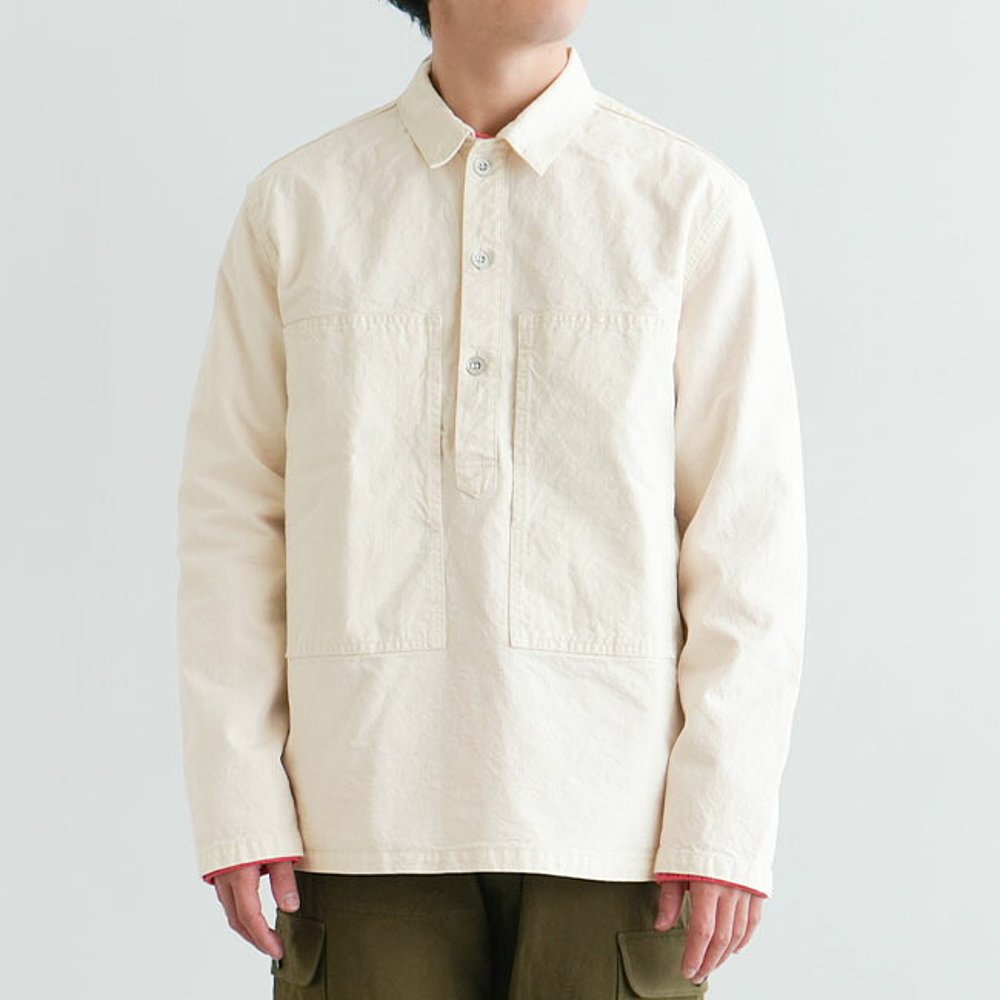 日本直邮F2443 FOB FACTORY CHAMBRAY PO SHIRT 青年布套头衫 - 图2