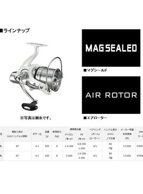 日本直邮Daiwa 2017年款速比4.1旋转渔线轮细线冲浪卷线器35