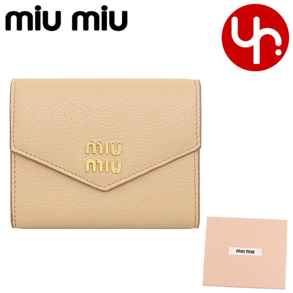 日本直邮Miu Miu miumiu钱包5MH040 2DT7 Sabbia Vitello Dino-图2