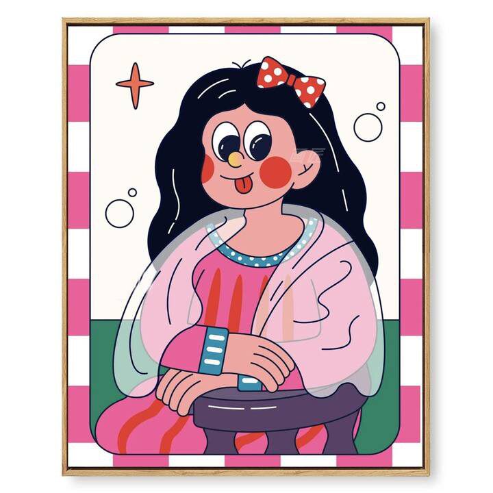 生日快乐礼物卡通小熊蛋糕插画填色学生治愈手绘简单涂鸦数字油画