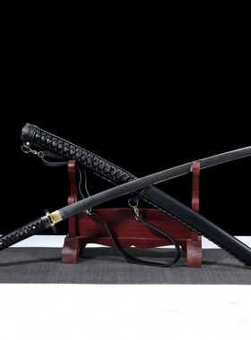 金属制刀剑T10烧刃行尸走肉日式刀手工锻打宝剑冷兵器防身未开刃