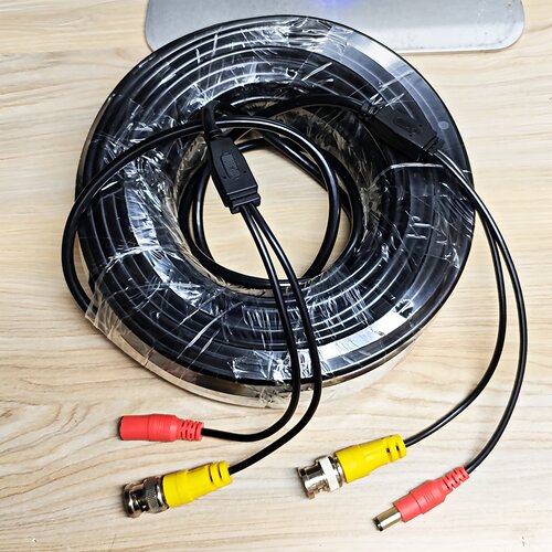 监控摄像头同轴视频线电源线信号线一体老式模拟摄像机连接线加粗 - 图0