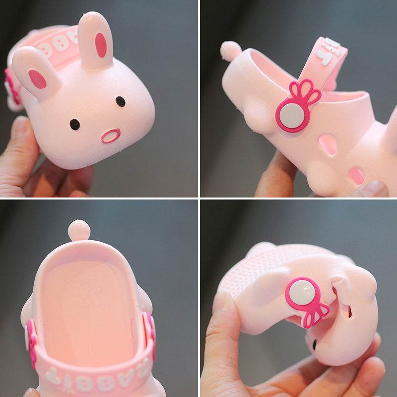 亲子洞洞鞋女童夏季新款可爱卡通防滑兔子包头外穿拖鞋,淘宝优惠券,粉丝福利购,淘宝优惠卷