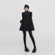 Black high neck long sleeves bottoming dress