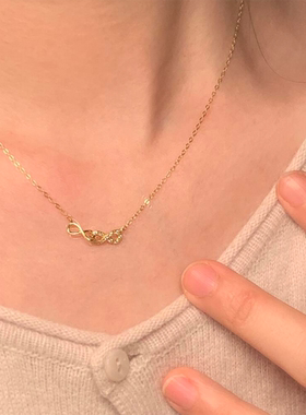 金色莫比乌斯环项链送女友礼物