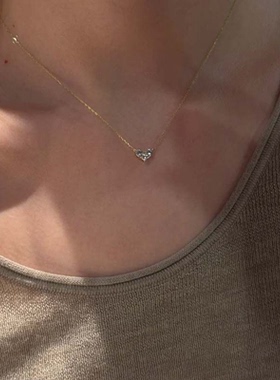 海蓝之心蓝色爱心项链送女友礼物