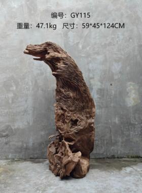 天然树根枯木风化木树桩根艺摆件