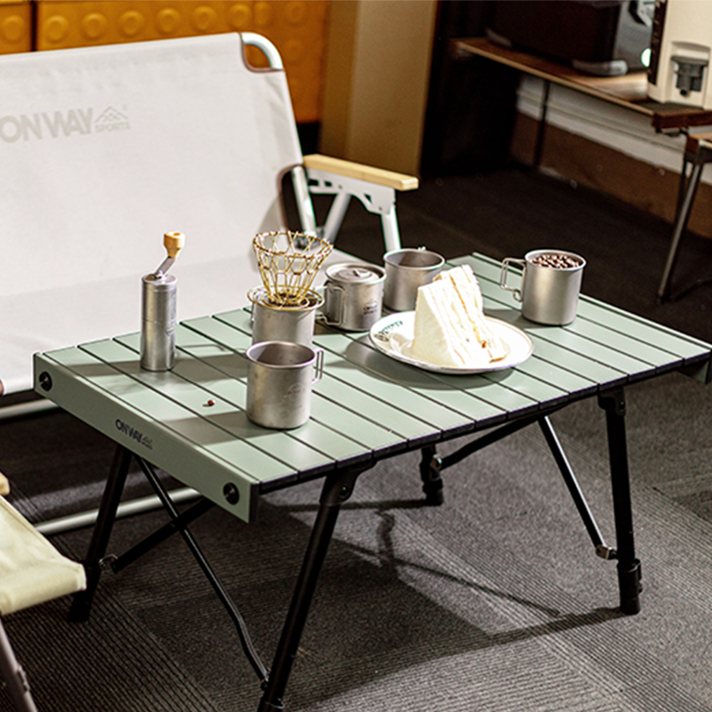 Onway Sports森系蛋卷桌板户外折叠超轻铝合金野餐露营可调桌子