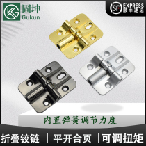 0-degree 90-degree 180-degree folding positioning hinge flat open hinge built-in spring adjustment strength door hinge