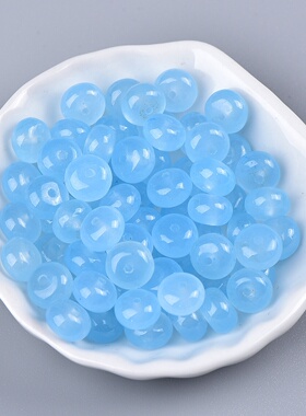 天然海蓝玉隔片diy手工串珠