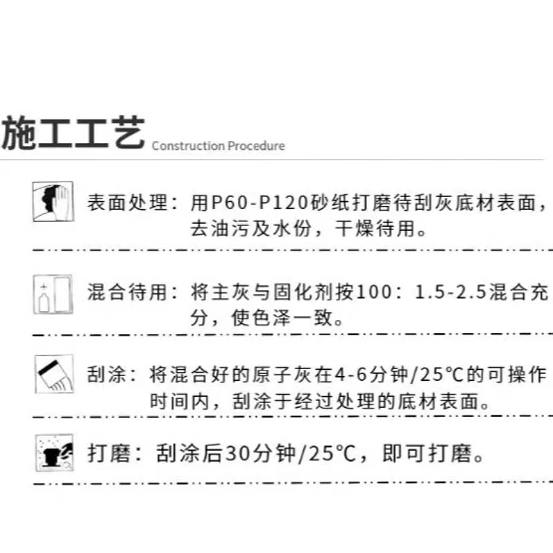 工业灰机械耐高温粉末喷涂导电原子灰静电喷涂原子灰腻子耐高温导 - 图1