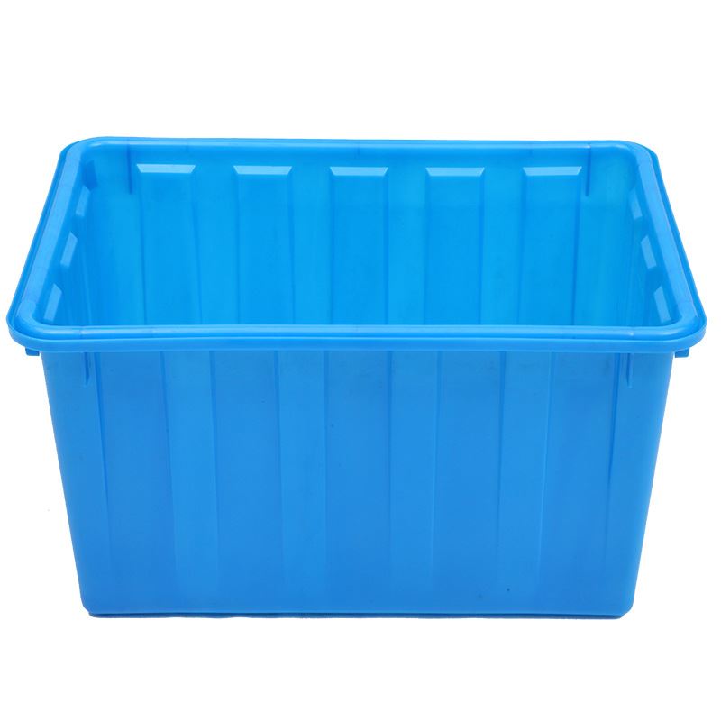 现货加厚120方形水产养殖箱塑料运输周转箱多规格蓝色水箱-图0