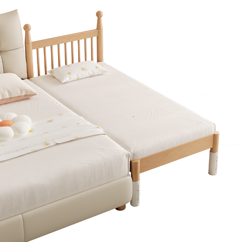 实木榉木儿童拼接床加宽床带护栏婴儿宝宝床大人可睡可定制床边床,淘宝优惠券,粉丝福利购,淘宝优惠卷