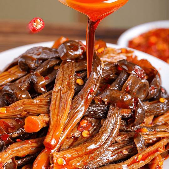 贡菜鹿茸菇解馋即食脆菇香辣脆嫩下饭咸菜卤味素食菜拌饭拌面脆菇