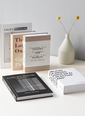 仿真书假书拍摄道具杂志书可翻页现代样板间书柜高级感装饰品摆件