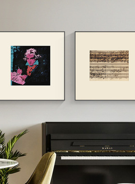 现代简约样板间卧室客厅书房床头柜装饰画高级感艺术挂画油画摆件