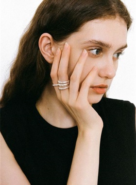 Nuef 《幸福四重奏》古希腊诗文四环堆叠套戒组合