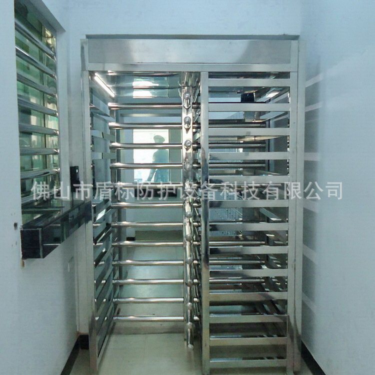 Factory custom-made thickened stainless steel full-height revolving gate enterprise factory access control attendance anti-trailing rolling gate machine