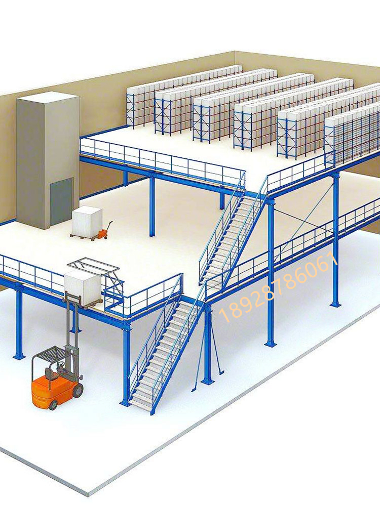 阁楼货架平台仓储库房办公车间隔层组装可拆卸二层钢结构搭建定制 - 图3