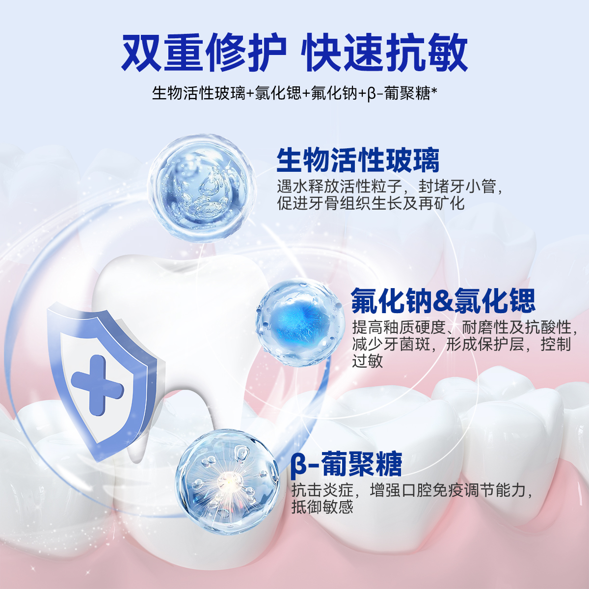 牙齿脱敏剂过敏专用非牙膏减少牙龈出血牙菌斑牙萎缩牙周炎脱敏膏