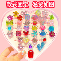 Child Ring Girl Jewel Diamond Kid Princess Cute Gem Diamond Little Ring Children Baby Girl Toys