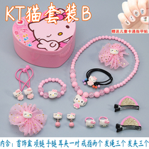 Ice Chic Edge Love Salsa Necklace Children Bracelet Earrings Ring Suit Little Princess Girl Jewelry Princesss first decorated box