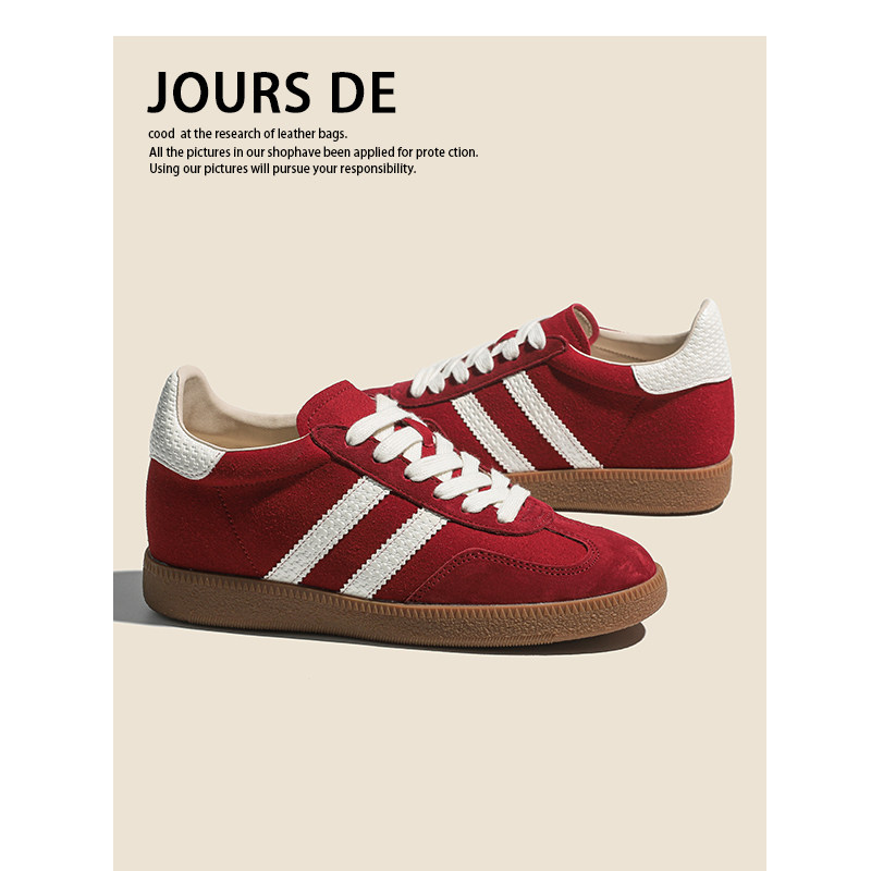 牛皮安哥拉红内增高德训鞋女2025新款秋冬真皮复古休闲运动阿甘鞋,淘宝优惠券,粉丝福利购,淘宝优惠卷