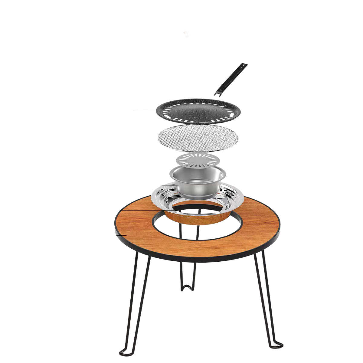 阳台围炉煮茶桌子桌椅网红一套烤火一体桌烧烤桌室内户外烧烤架炉,淘宝优惠券,粉丝福利购,淘宝优惠卷