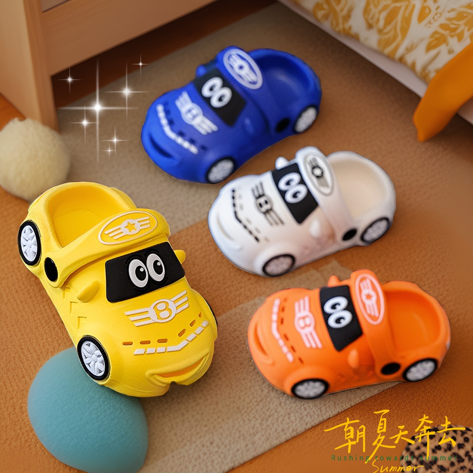 儿童洞洞鞋发光拖鞋夏男童小孩室外包头两穿防滑臭防滑中小童凉拖,淘宝优惠券,粉丝福利购,淘宝优惠卷