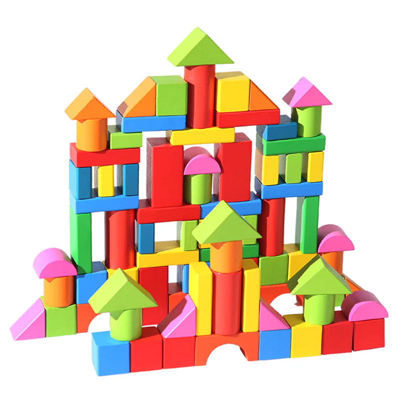 散装彩色实木积木几何形状0到3岁男女儿童益智拼图6到12拼装玩具,淘宝优惠券,粉丝福利购,淘宝优惠卷