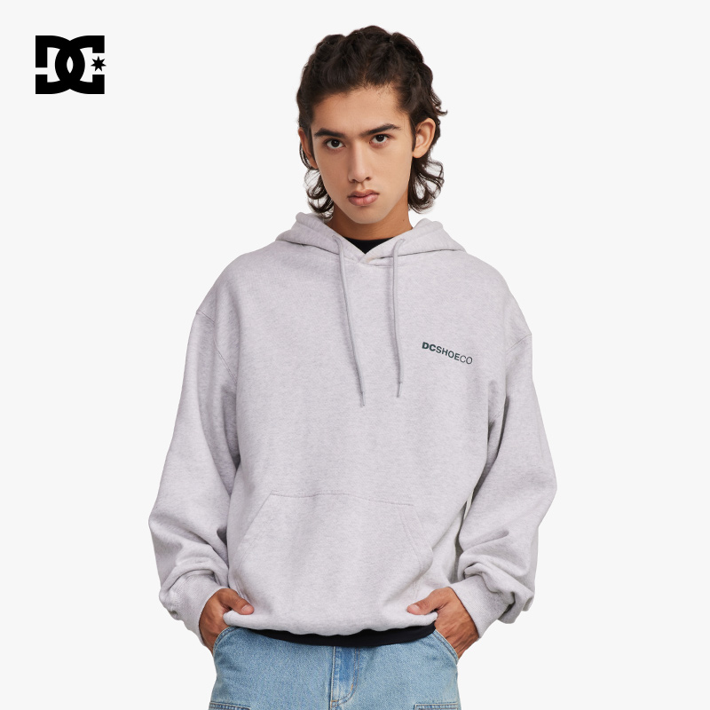 DCSHOES官方正品春季经典LOGO休闲百搭潮流宽松连帽卫衣男女同款-图1