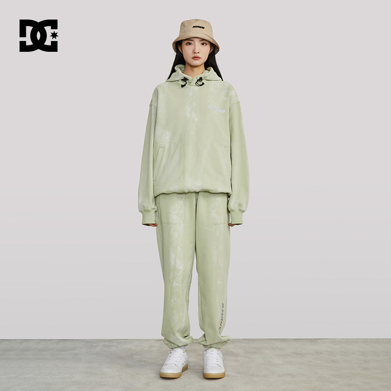 DCSHOES 官方正品秋季个性印花字母反光美式潮流卫衣男女 - 图0