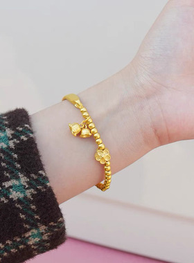 诗瑞源女款足金手镯手链