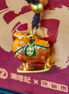 潮灯记唐富贵唐三彩吊坠马上富贵