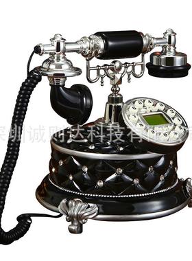 仿古电话机厂家古董电话机座机 美式欧式镶钻仿钻复古电话机