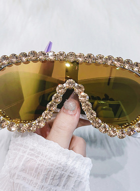 英国coopkoop大框一体多镜片太阳镜欧美个性镶钻奢华嘻哈时尚