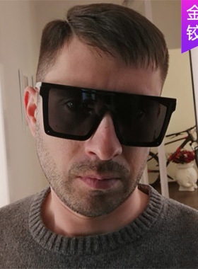 英国coopkoop紫色墨镜潮流大框连体太阳镜新款女街拍驾驶