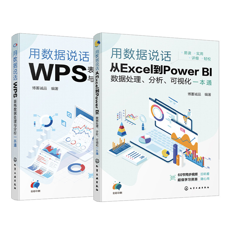 2册 用数据说话 从Excel到Power BI数据处理 分析 可视化一本通 用数据说话 WPS表格数据处理与分析一本通 办公软件应用入门参考书
