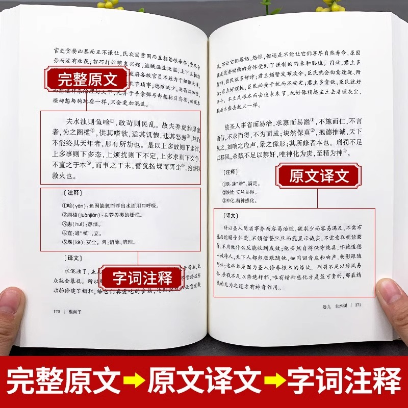 国学经典藏书:淮南子又名淮南鸿烈全注全译无删节中国传统文化哲学先秦道家经典名著古代文化常识诸子百家学说阴阳家天文地理 - 图1