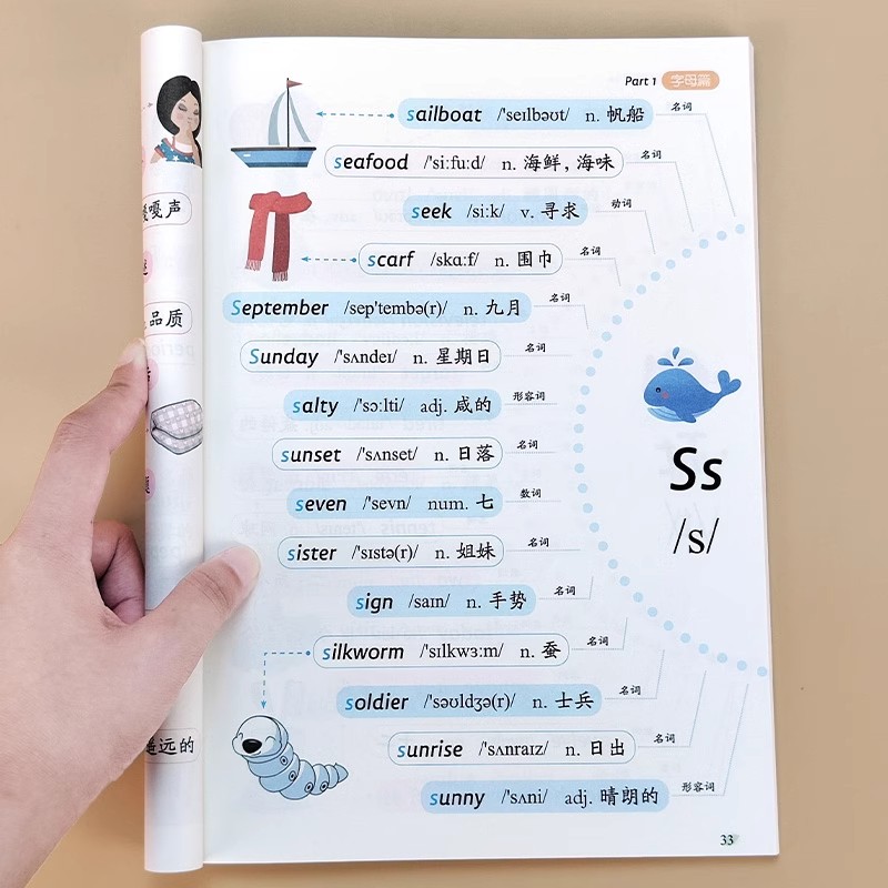 小学生自然拼读英语教材大全学习神器三四五六年级音标和发音规则表词汇记背学习快速记单词语法启蒙初中专项 - 图2