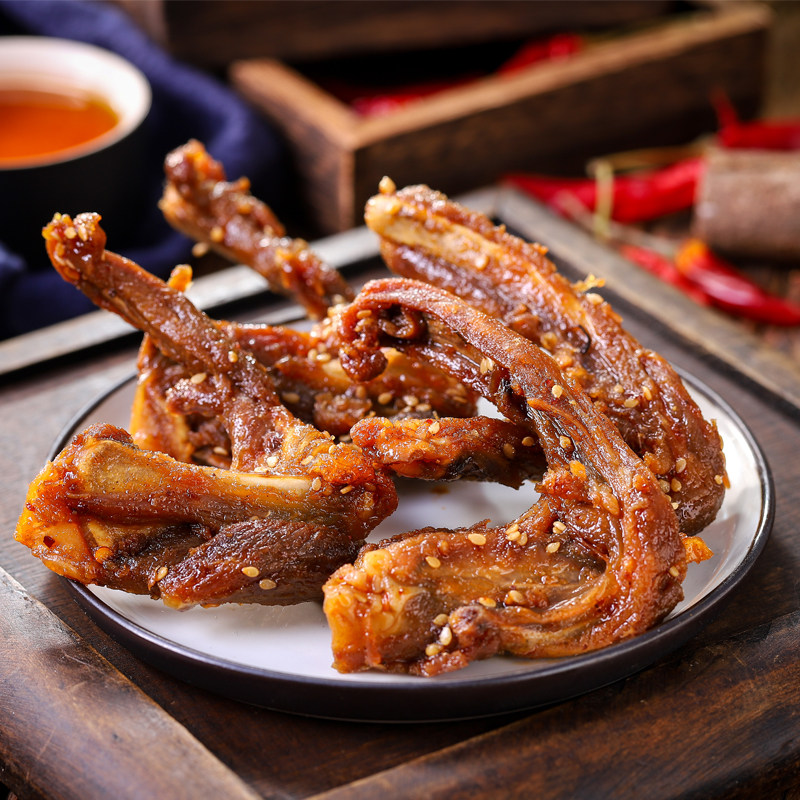 陈阿炳风干鸭架鸭锁骨椒盐福建三明食品特产零食休闲小吃麻辣鸭架