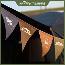 festcamp Flying taxis Kangtriangle Flag outdoor campsite Wild Cooking Sky Tent Atmosphere Flag Camping Party Decoration Banner