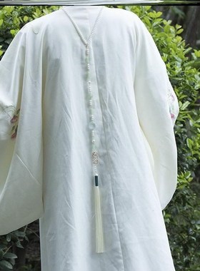 长款背云明制汉服配饰超长款背云软璎珞国风饰品挂.件古风饰品