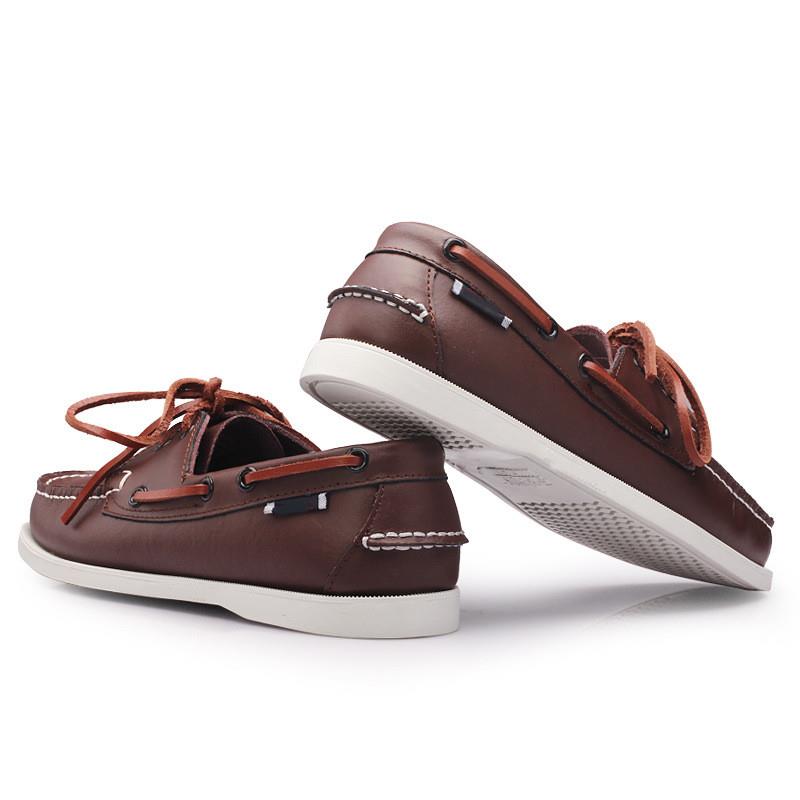 Men&#39;s Classic 2 Eye Boat Shoes Leather Sneakers真皮-图1