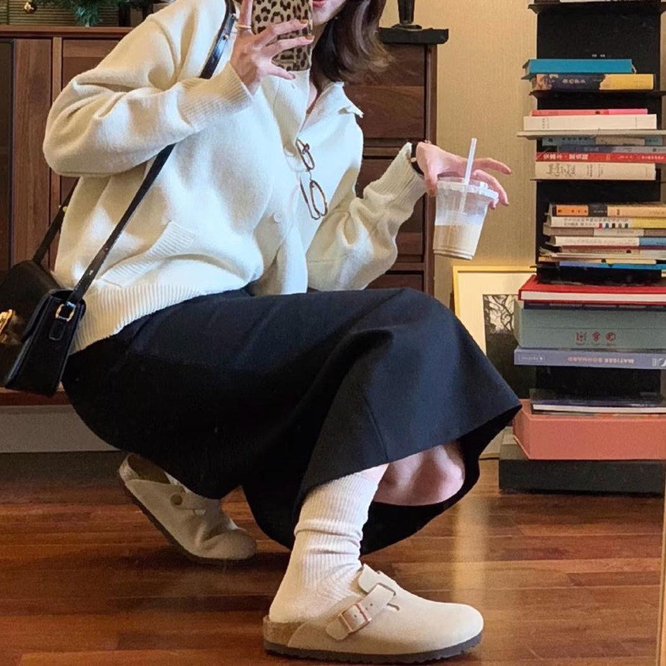 勃肯鞋厚底女2025秋冬新款加绒包头棉拖鞋复古平底懒人男士博肯鞋,淘宝优惠券,粉丝福利购,淘宝优惠卷