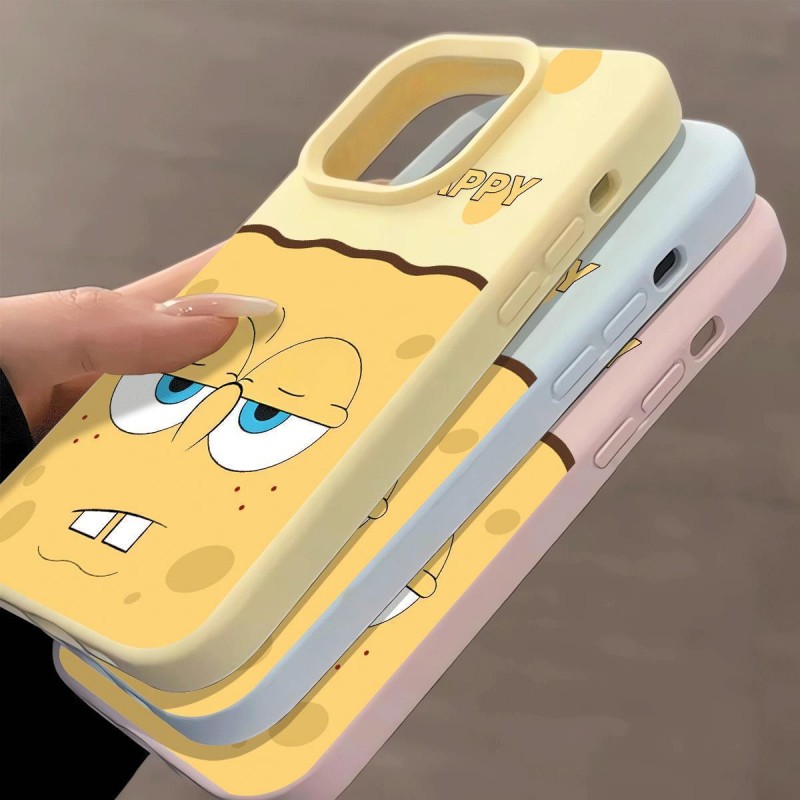 趣味海绵宝宝适用于oppoa58手机壳a53 a55 a96创意Findx7x8s 新款reno12/13/14时尚A3活力版realmeQ5i保护套 - 图0