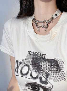 锁骨链女金属骨头星星项链甜酷