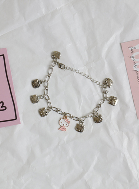 女金属精致可爱甜美kt猫手链新款